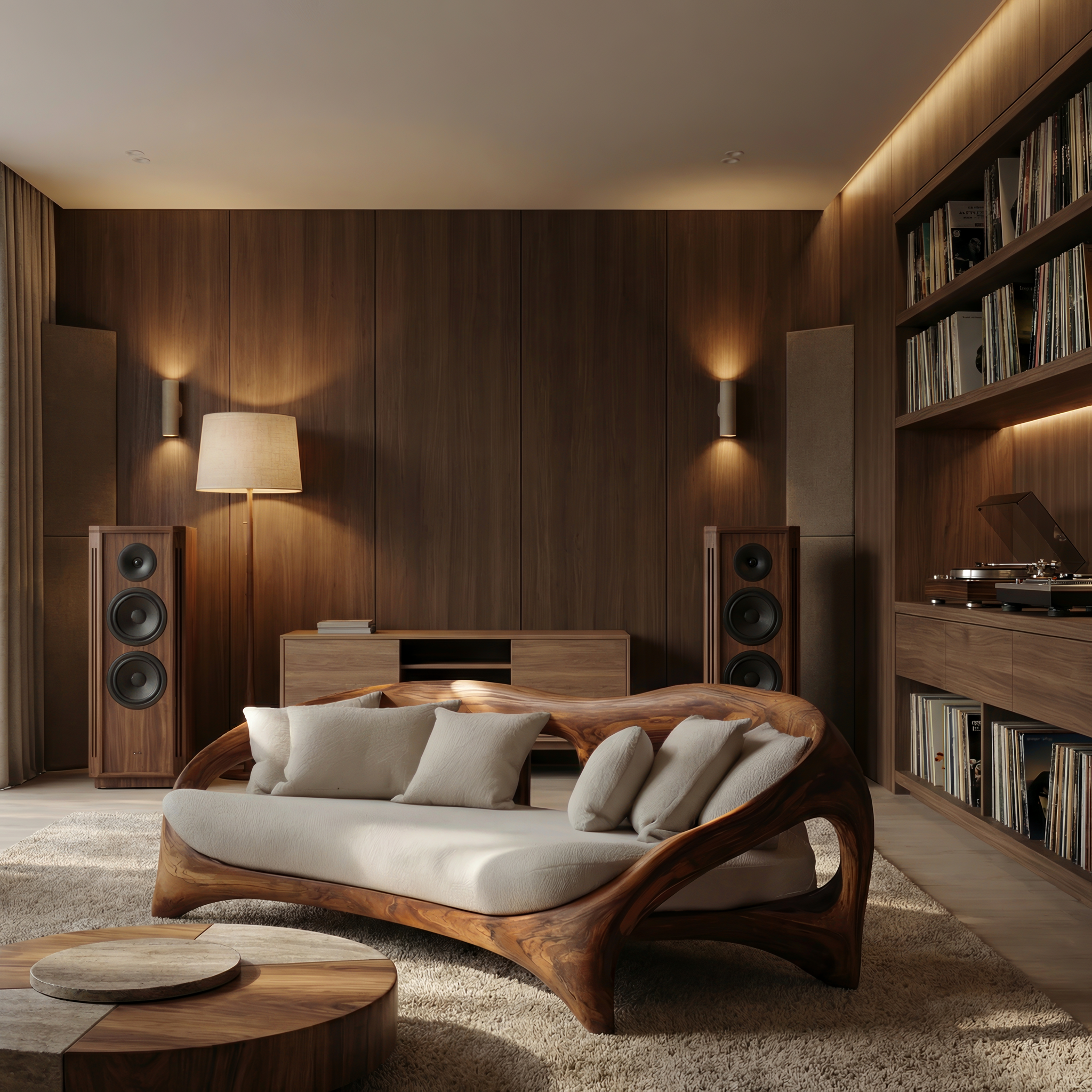 Organic Curved Sofa For Living Room Furniture