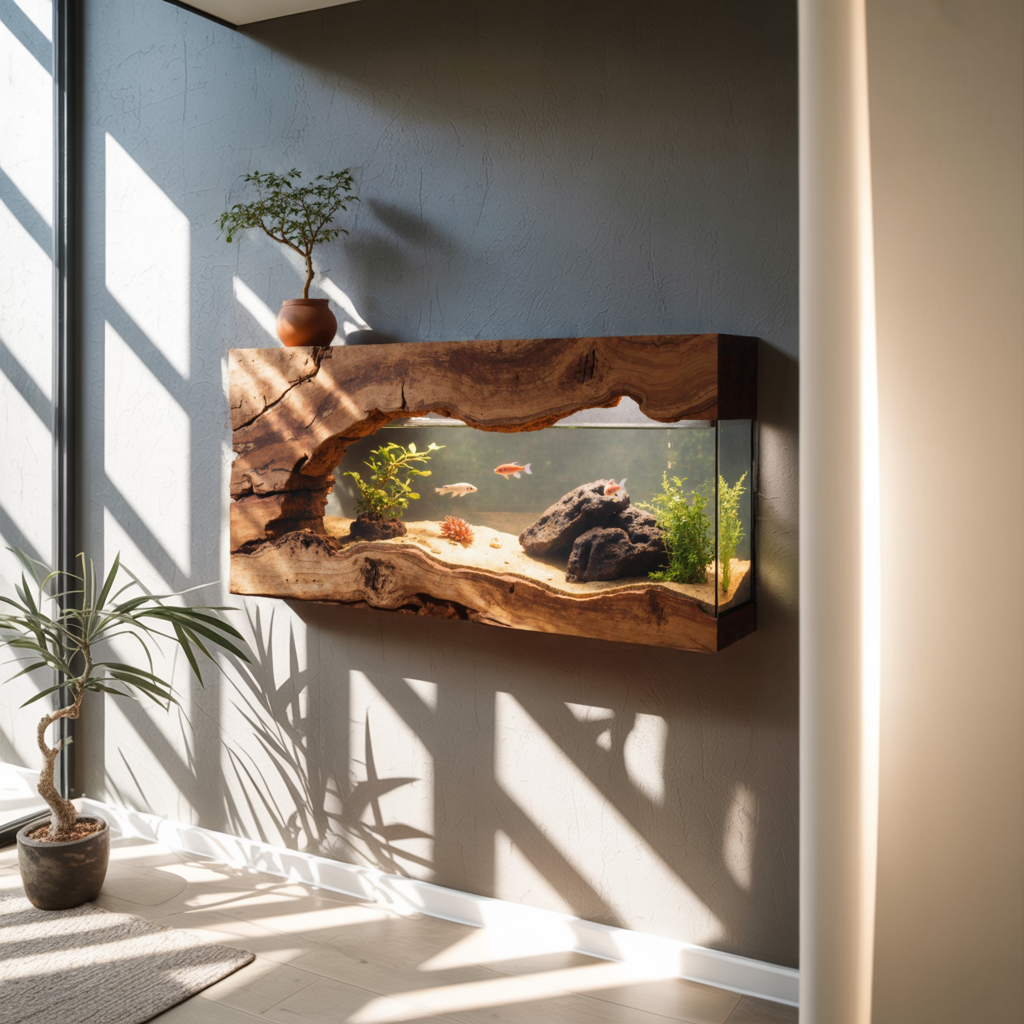 Wall Mounted Aquarium Frame For Living Room And Office