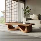 Artistic Sculptural Coffee Table Curved Base Design For Living