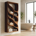 Organic Sculptural Wall Bathroom Shelf For Modern Bathroom