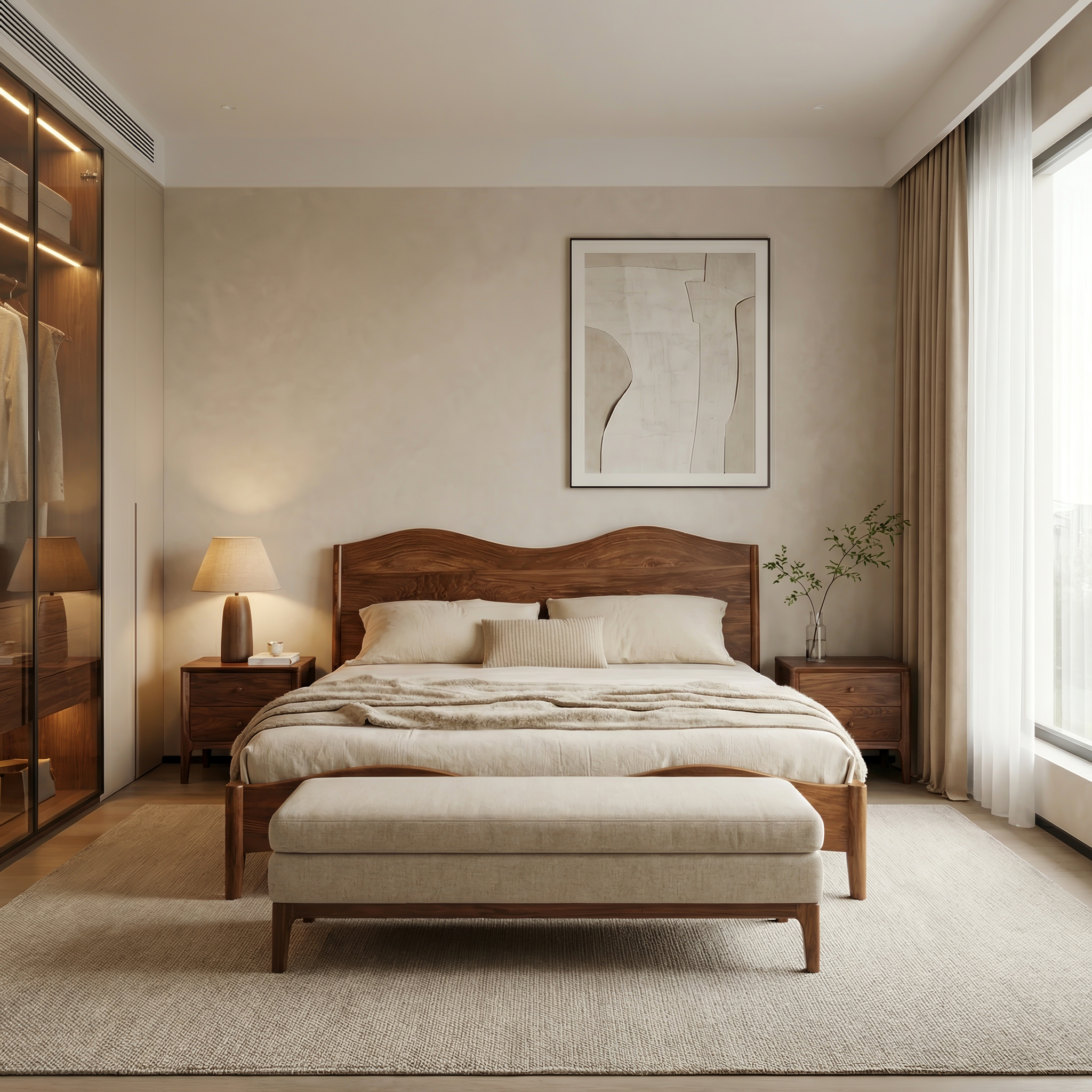 Luxury Set Headboard And Bed Frame For Bedroom
