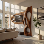 Contemporary Sculptural TV Frame For Living Room Decor