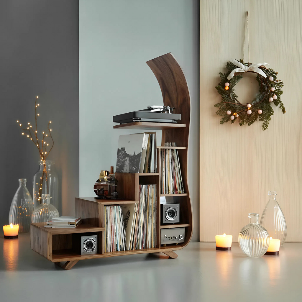 Mid Century Record Stand For Furniture Decor Holiday Edition