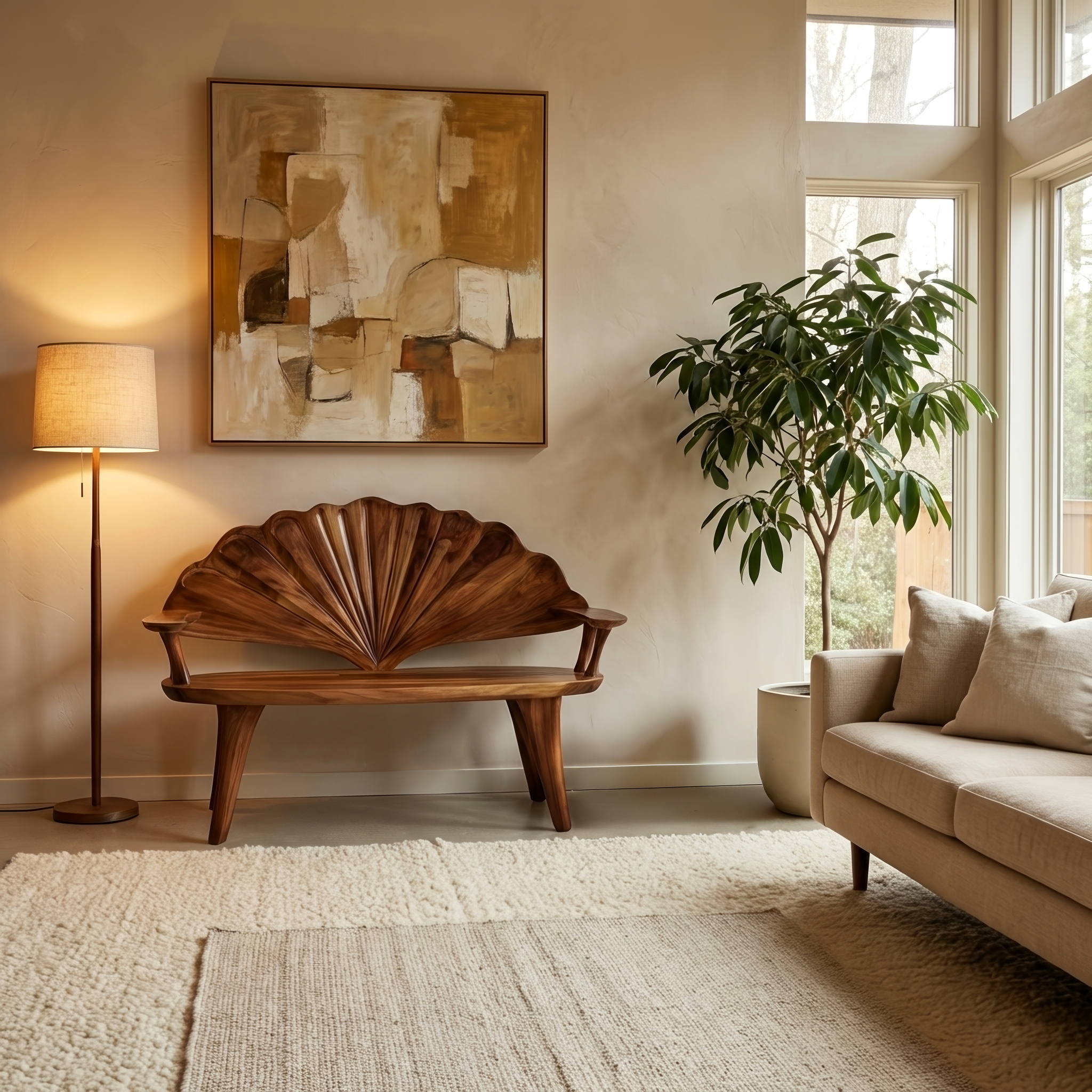 Rustic Solid Wood Bench For Entryway And Hallway Decor