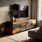 Mid Century Solid Wood TV Console For Living Room Decor