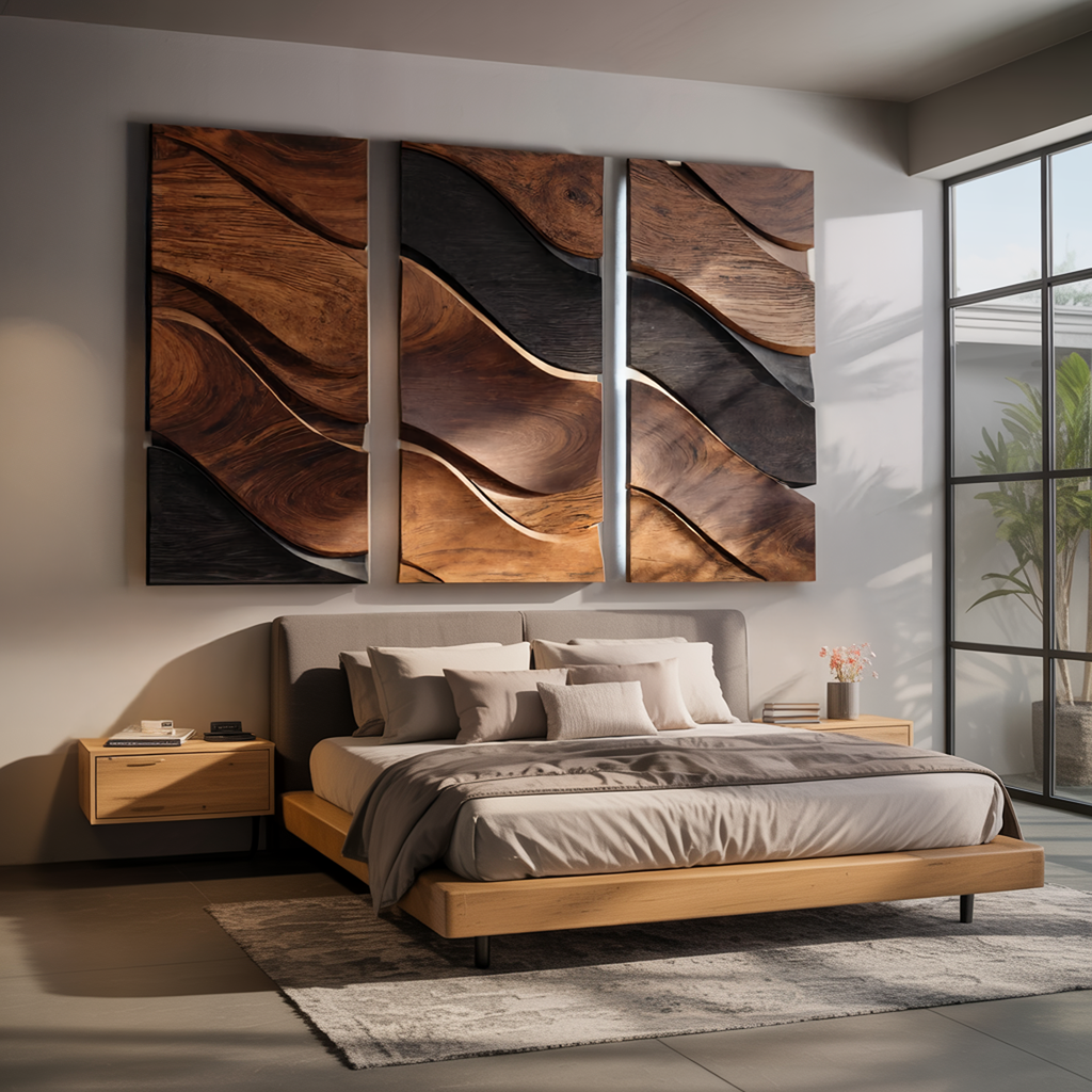 Farmhouse Rectangular Wooden Wall Art For Bedroom Decor