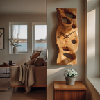 Contemporary Carved Wall Clock For Living Room