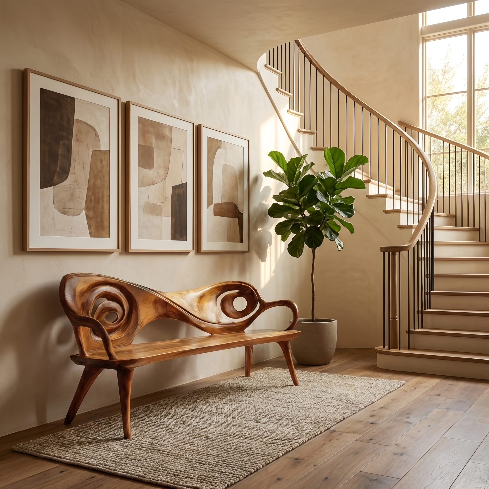 Live Edge Solid Wood Entryway Bench For Home Entryway Decor