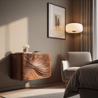 Wall Mounted Nightstand With Drawers For Bedroom