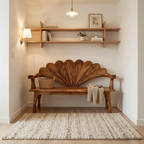Live Edge Wooden Bench For Entryway Interior Styling