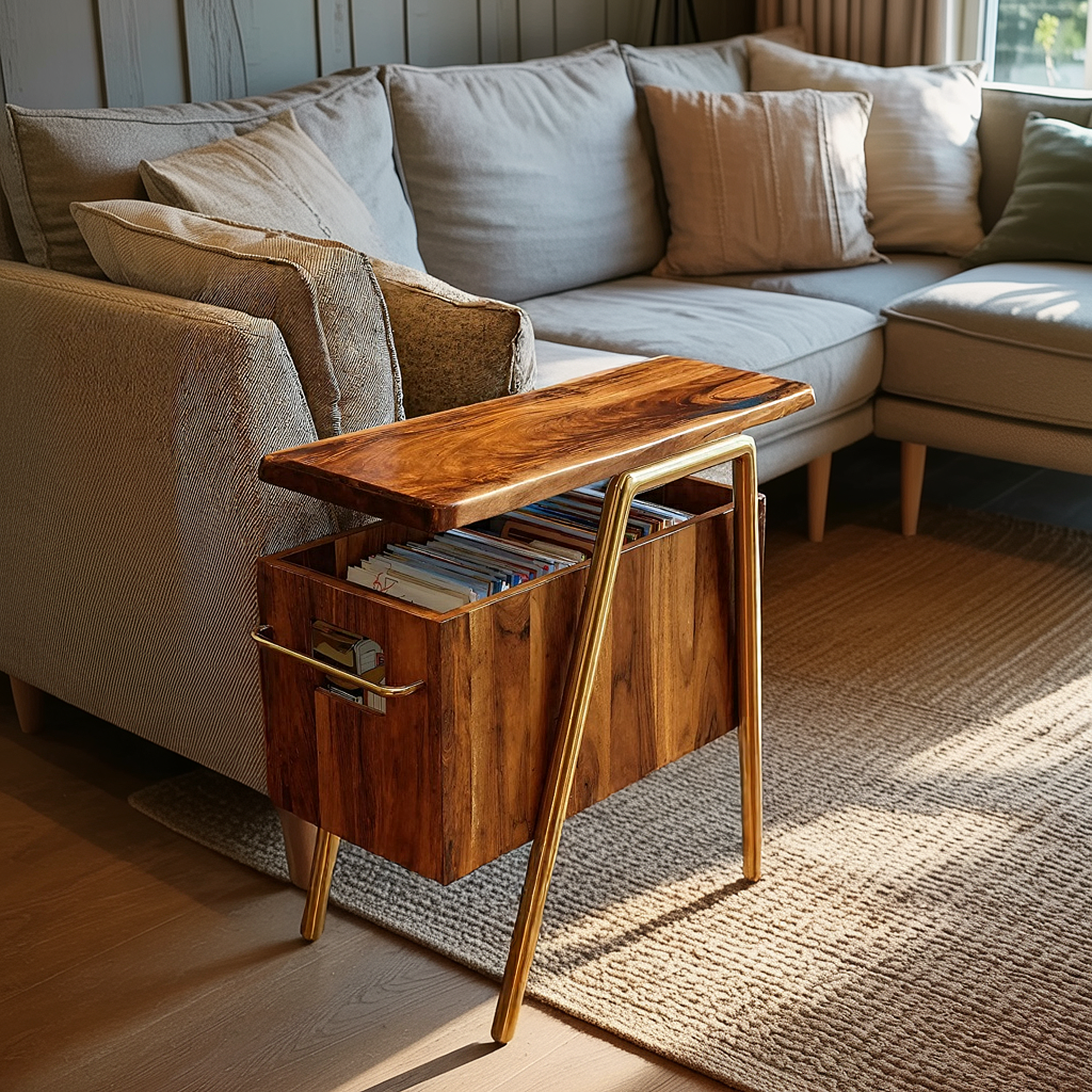 Handcrafted Wooden Side Table For Furniture Decoration