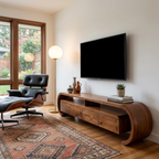 Modern Sculptural TV Console For Media Furniture