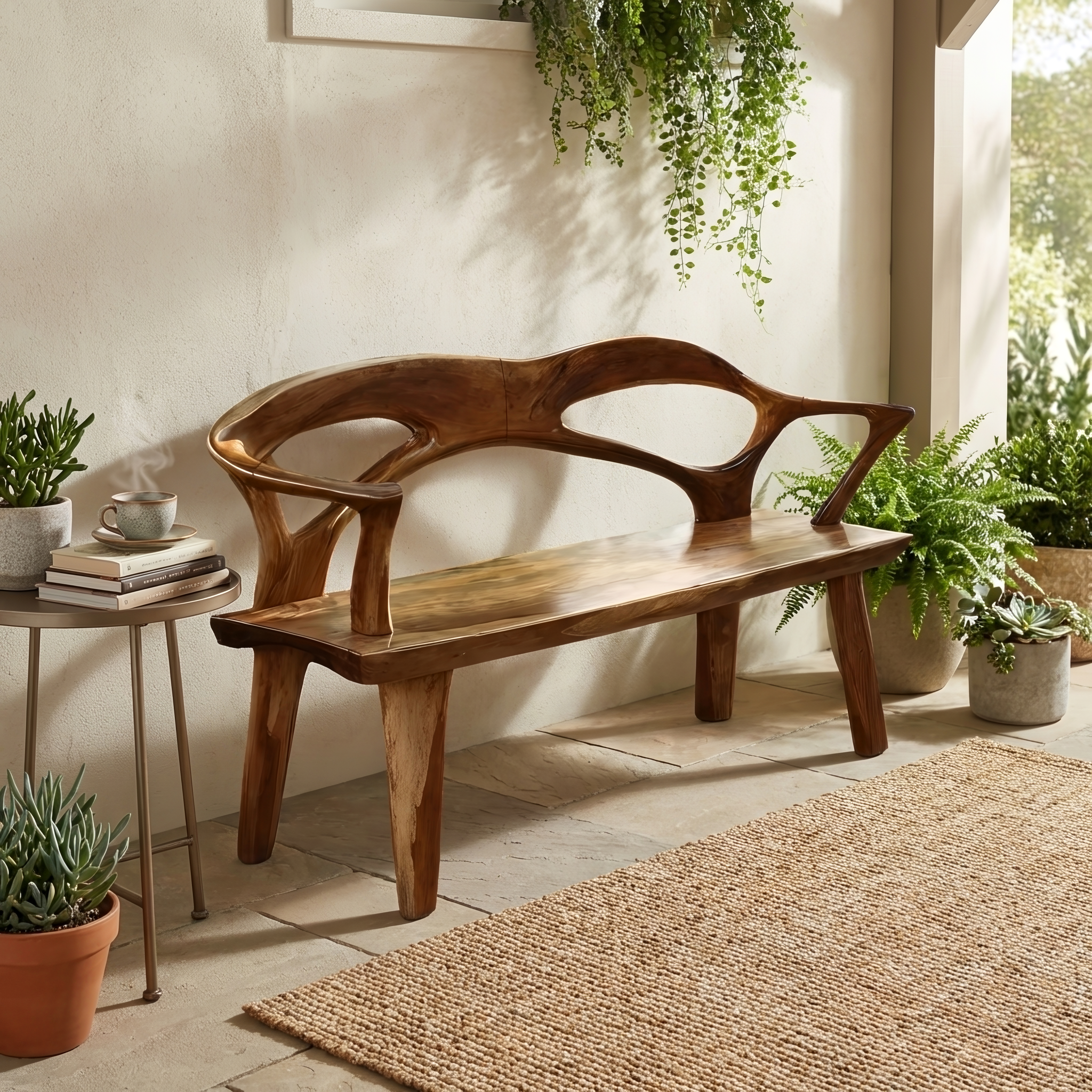 Live Edge Wood Bench For Entryway And Entry Hall