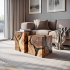 Modern Low Solid Wood Coffee Table For Minimalist Homes