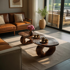 Handcrafted Live Edge Abstract Coffee Table For Living Room