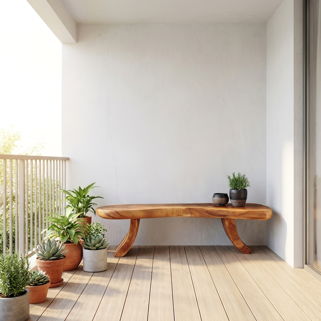 Modern Live Edge Entryway Bench For Minimalist Home Decor