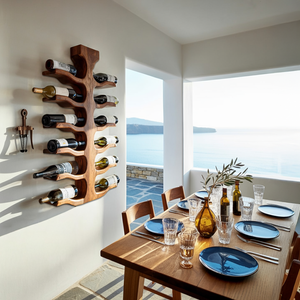 Modern Wall Mounted Wine Bottle Holder For Bar Storage Decor