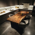 Furniture Decor Handcrafted Wooden Live Edge Dining Table