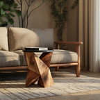 Handcrafted Wooden Side Table For Designer Entryway
