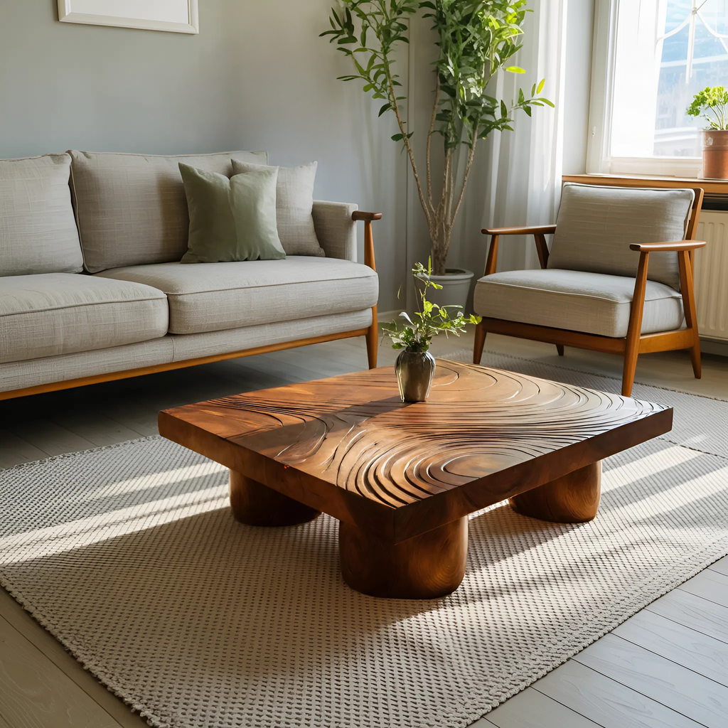 Modern Handcrafted Abstract Coffee Table For Living Room Decor