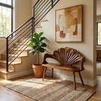 Rustic Natural Wood Bench For Entryway And Hallway