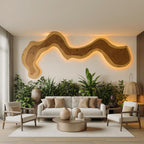 Rustic Sculptural Wall Art For Living Room Above TV
