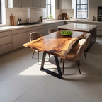 Dining Room Handcrafted Live Edge Dining Table Custom