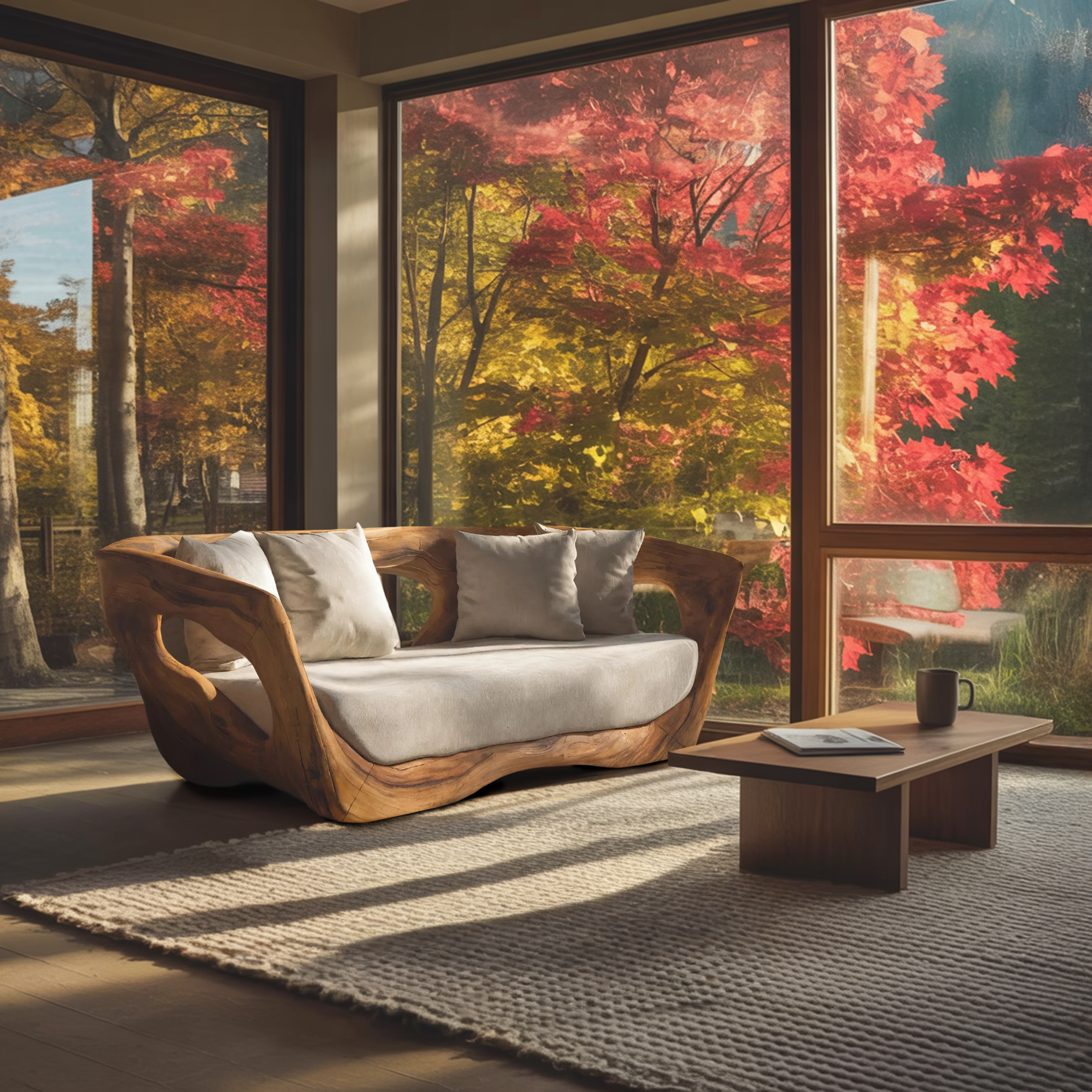Modern Sculpted Sofa For Living Room Decor