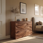 Minimalist Entryway Cabinet Sculpted Wave Front