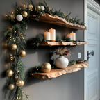 Mid Century Solid Wood Floating Shelf For Stylish Holiday Bedroom Decor