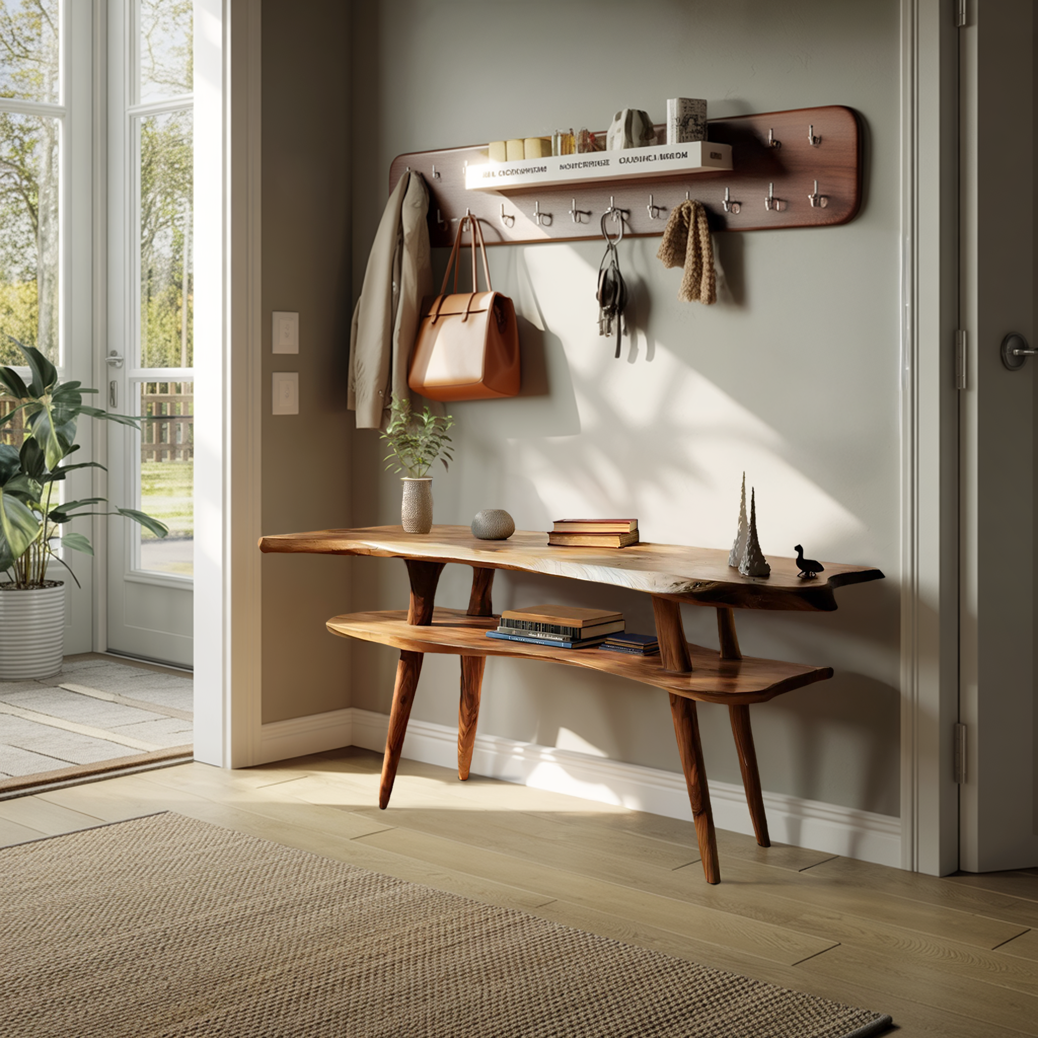 Handcrafted Solid Wood Console Table For Vintage Furniture Decor