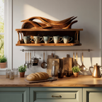 Handcrafted Kitchen Wall Shelf For Functional Decor