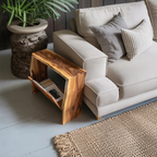Farmhouse Wooden Side Table For Rustic Home Style