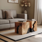 Modern Solid Wood Square Coffee Table For Home Style
