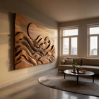 Rustic Mountain Sunrise Wall Decor For Home Interiors
