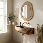 Mid Century Solid Wood Vanity Sink For Bathroom Furniture Decor