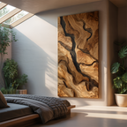 Handcrafted Wooden Wall Art Sculpture For Bedroom