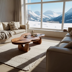 Modern Wooden Live Edge Coffee Table For Furniture Decor