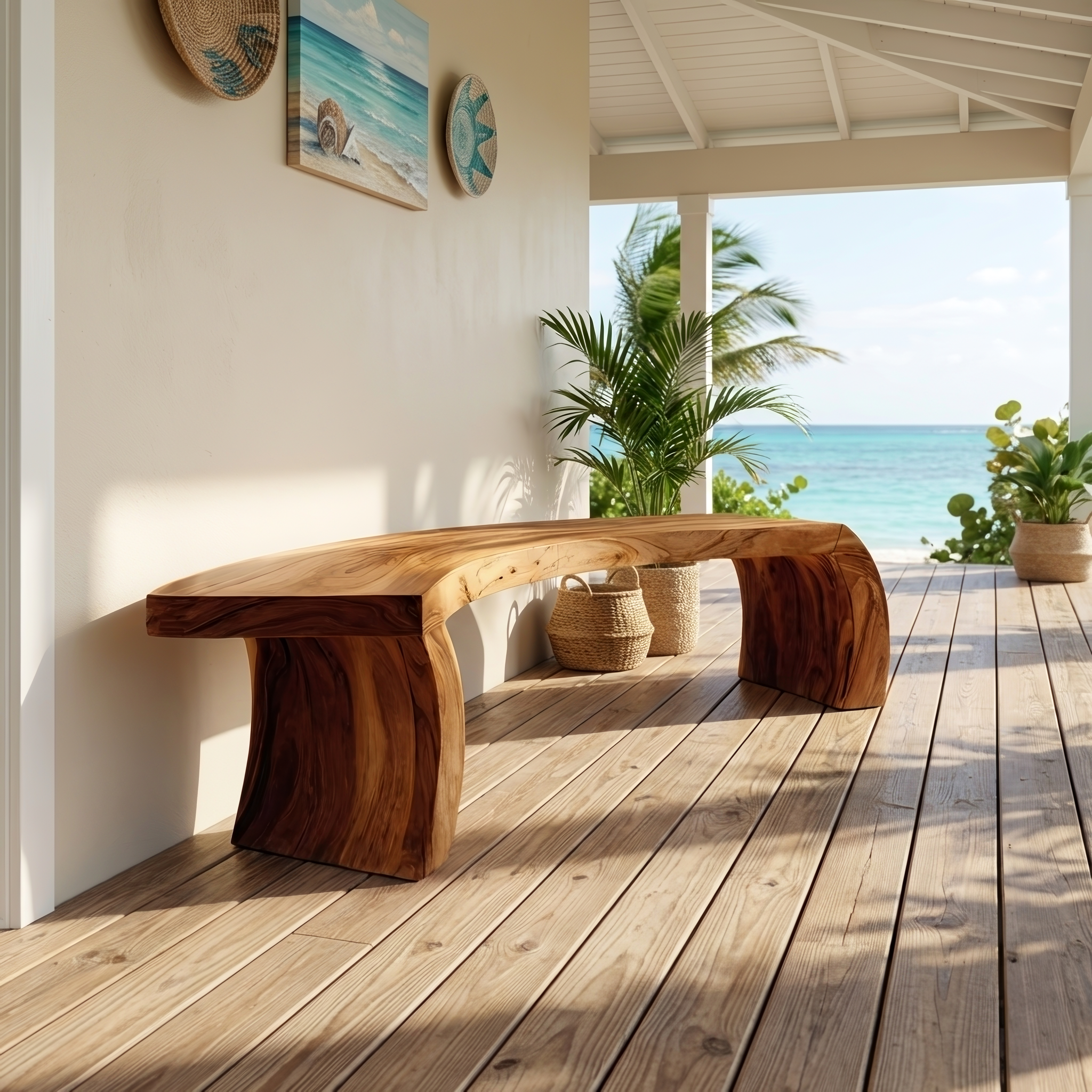 Rustic Live Edge Wood Bench For Entryway Accent Furniture
