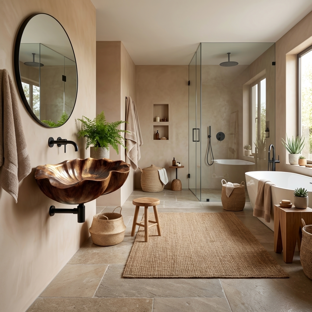 Modern Live Edge Wood Vanity Sink For Statement Bedroom Decor