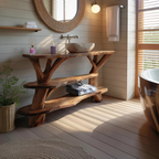 Modern Handcrafted Live Edge Bathroom Vanity For Elegant Bathroom Decor