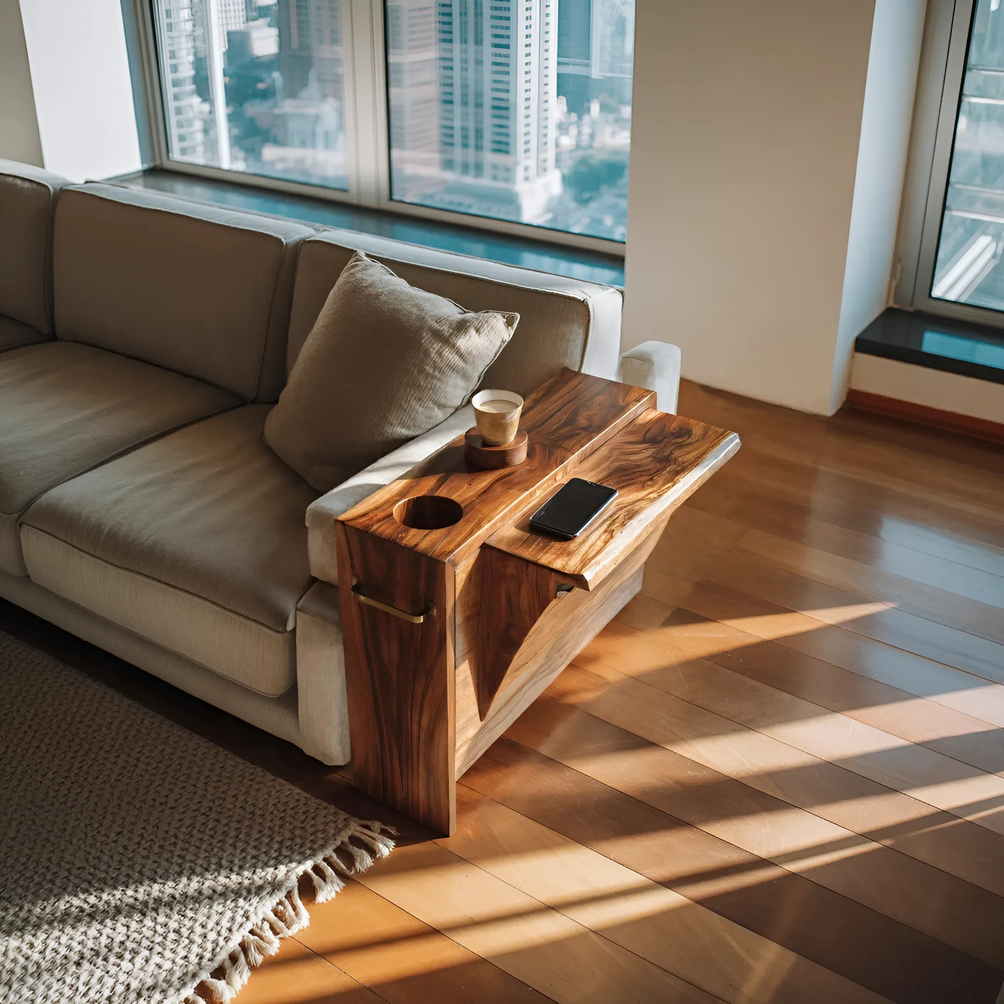 Mid Century Wooden Side Table For Bedroom Or Lounge