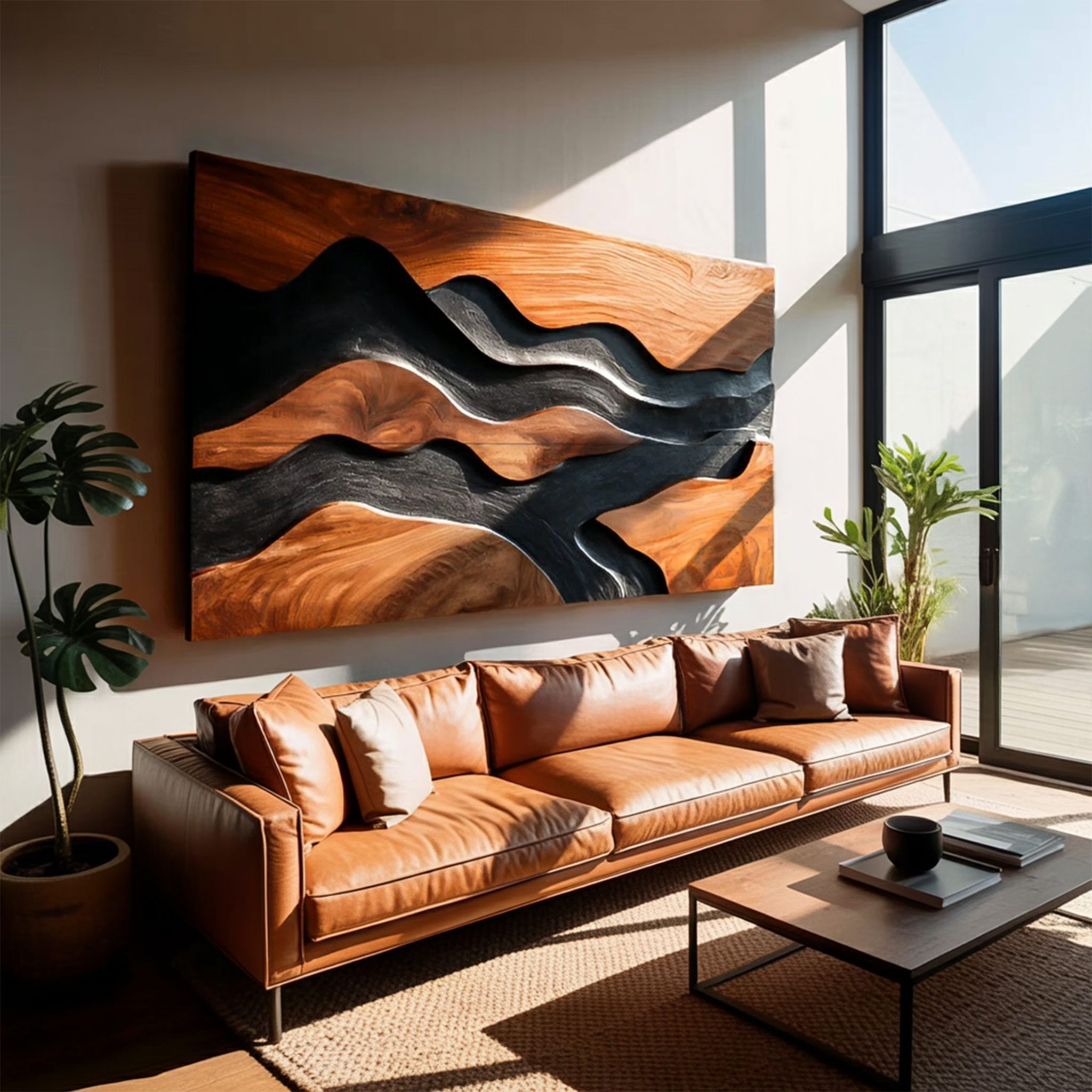Modern Carved Wall Art For Living Room Decor