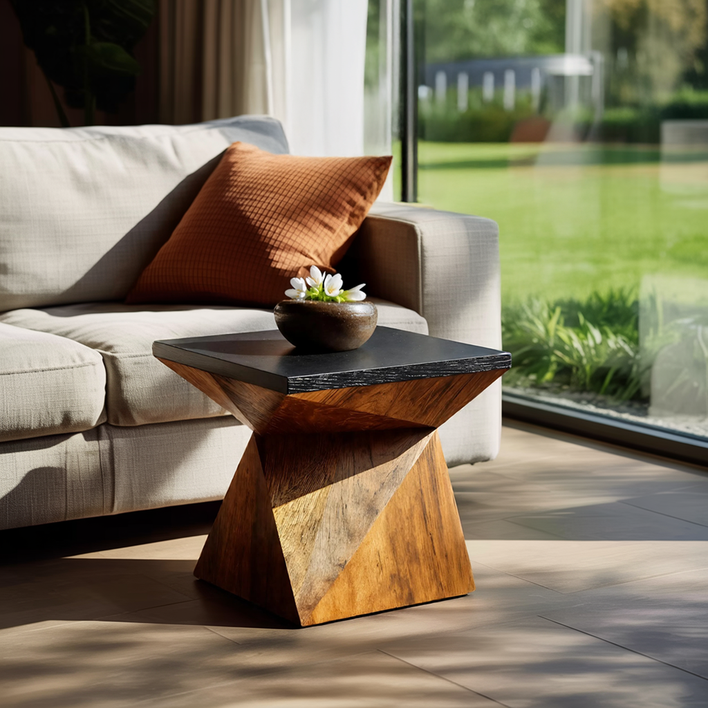 Mid Century Live Edge Side Table For Furniture Decor Ideas