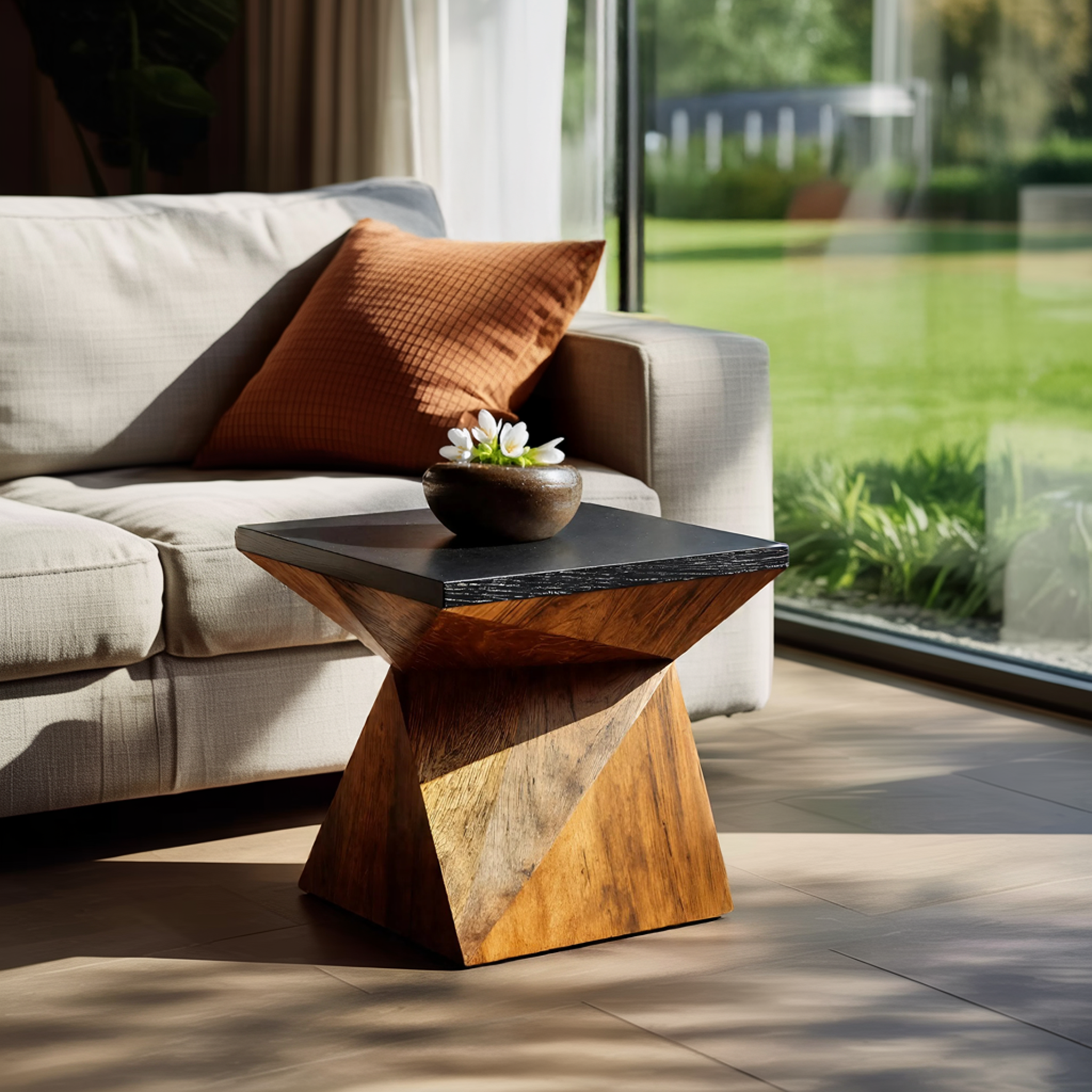 Mid Century Live Edge Side Table For Furniture Decor Ideas