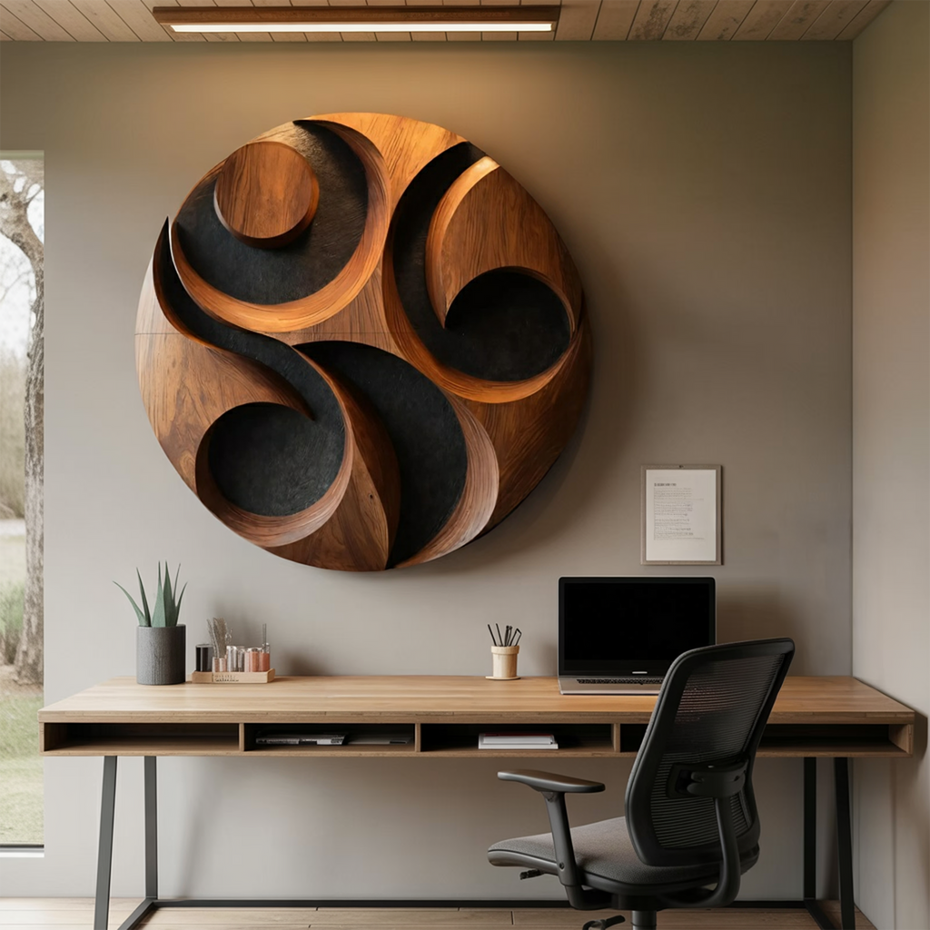 Organic Carved Wall Art For Luxury Living Spaces