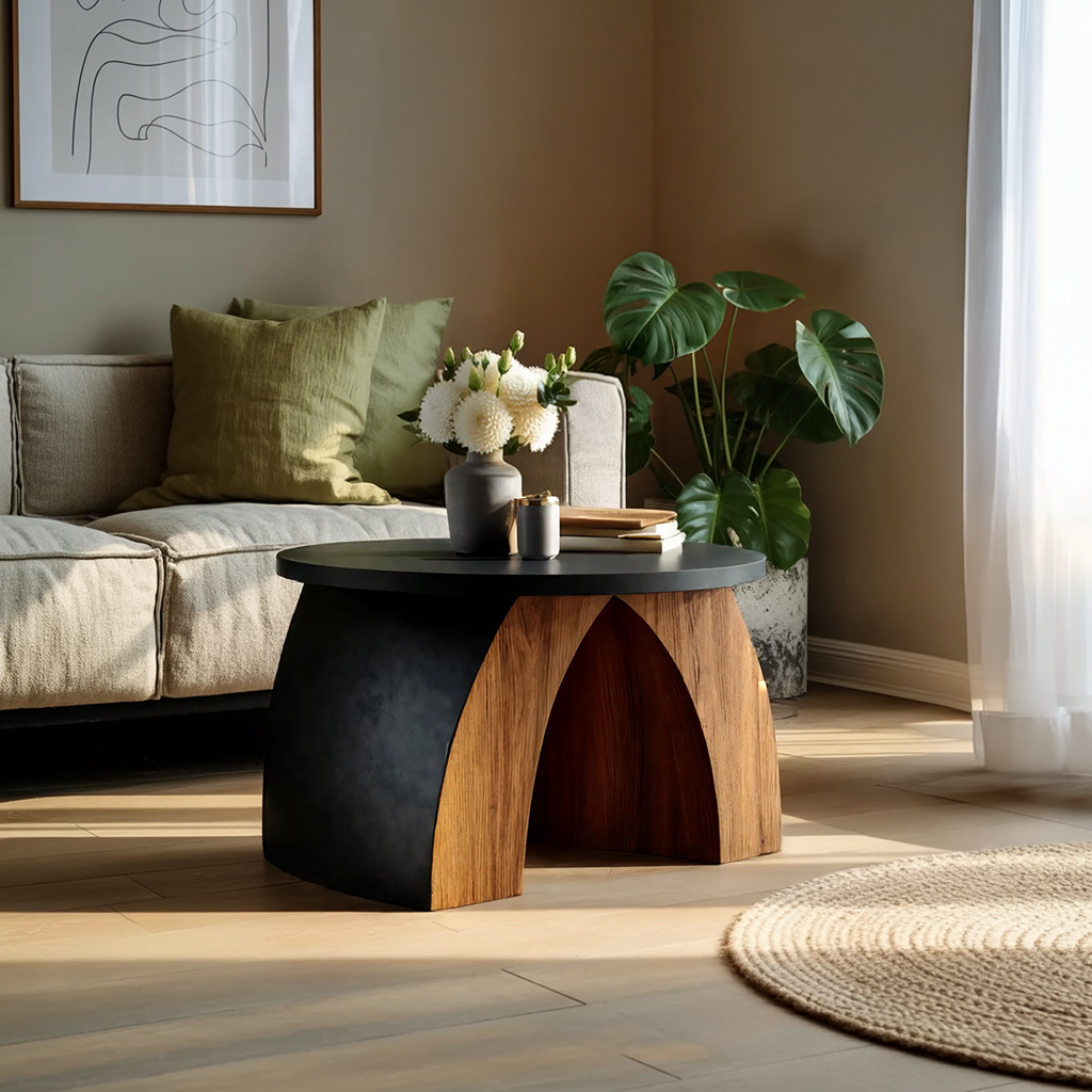 Farmhouse Wooden Side Table For Rustic Furniture Decor