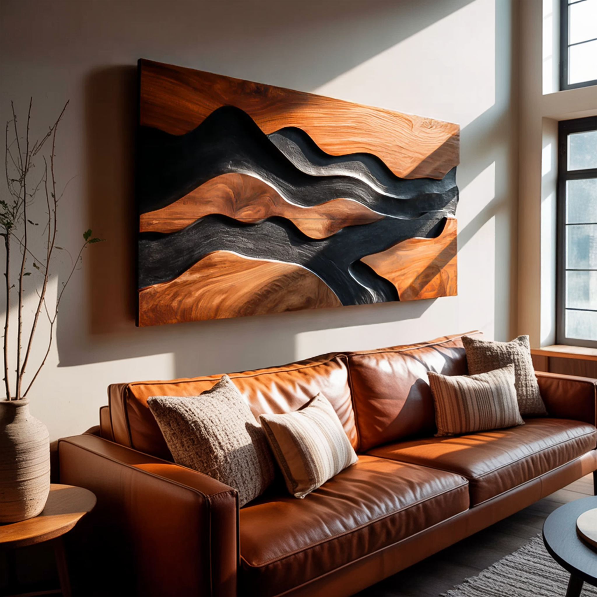Modern Carved Wall Art For Living Room Decor