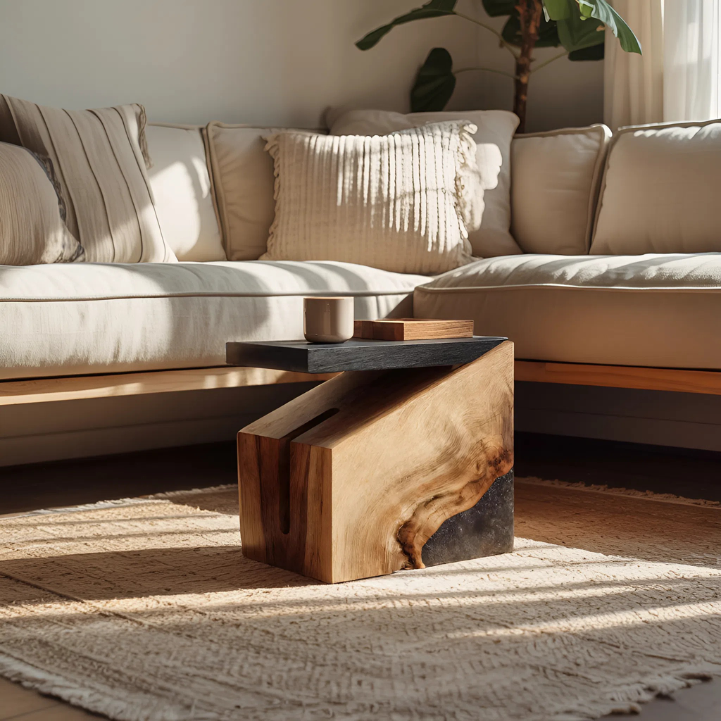 Mid Century Solid Wood End Table For Furniture Decoration