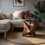 Handcrafted Wooden Side Table For Elegant Furniture Decor